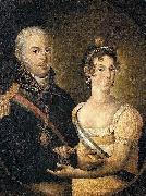 Manuel Dias de Oliveira Portrait of John VI of Portugal and Charlotte of Spain Sweden oil painting artist